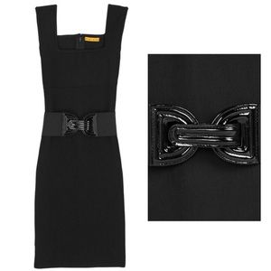 Alice + Olivia Black Fitted Jersey Bandage Dress